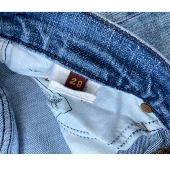 7 For All Mankind cut-off jean shorts, size 28 - Picture 2 of 3